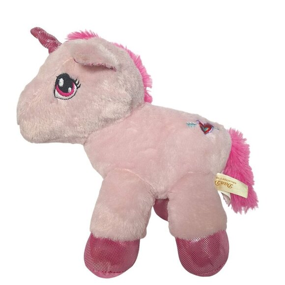 Dan Dee Pink Unicorn Plush Valentine Heart Arrow Stuffed Animal 2016 13" - Picture 5 of 10